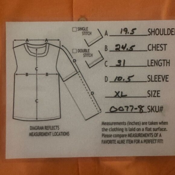 NWT Caribbean Men's Peach Button-Down Shirt XL 57% Cotton 43% Polyester Dillards - Picture 5 of 7